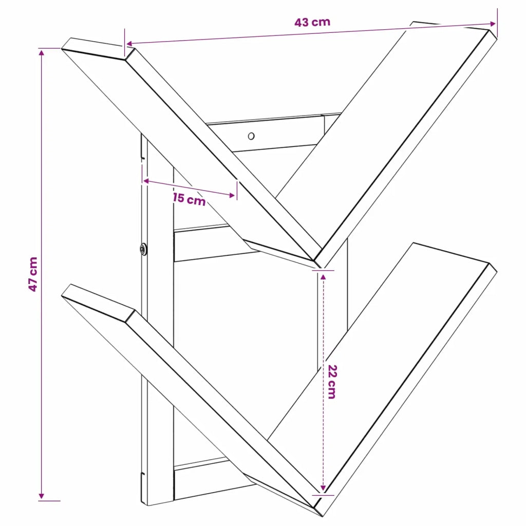 Mensola a muro flottante 2 pz Rovere Sonoma 43 x 15 x 47 cm 8012337
