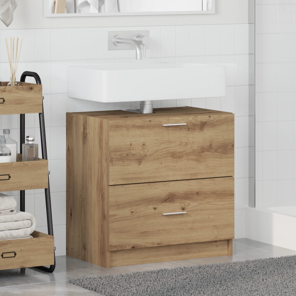 Mobile lavabo Rovere artigianale 59x37x59 cm Legno ingegnerizzato