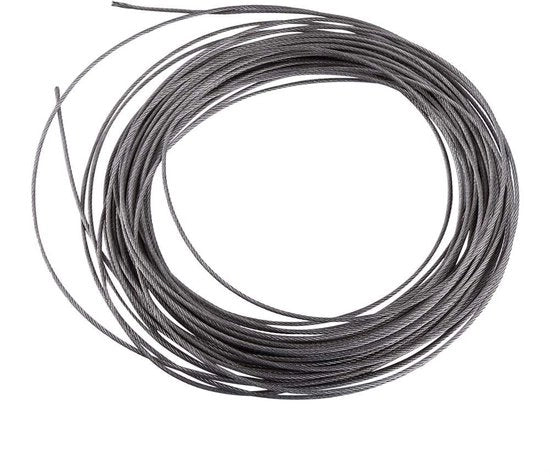 Cavo in acciaio inossidabile 1,5 mm - 15 metro - RVS 304 - Alta resistenza a temperature elevate - Costruzione 7x7 - Utilizzo multifunzionale - Cavo di acciaio