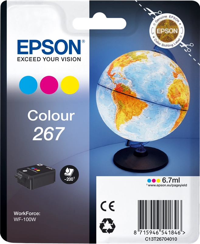 Epson Globe Singlepack Colour 267 ink cartridge