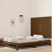 Testiera da Parete Ambra 127,5x3x90cm in Legno Massello di Pino 824891