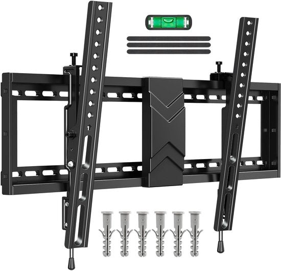 Sostegno per TV con regolazione orizzontale per la maggior parte delle TV da 37 a 75 pollici piane e curve con massimo VESA 600x400mm, grande sostegno per TV fino a 40 kg, supporto per schermo piana con livello di precisione EV1038