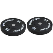 Set di 2 Dischi Palestra da 20kg per Bilanciere e Manubri con Attacco Ø5cm   Nero