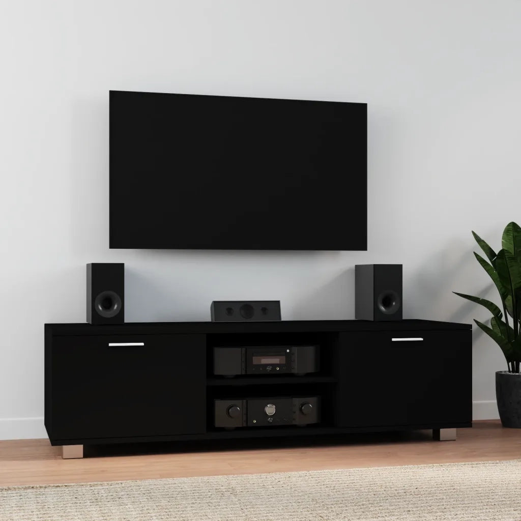vidaXL Mobile Porta TV Nero 140x40,5x35 cm in Legno Multistrato
