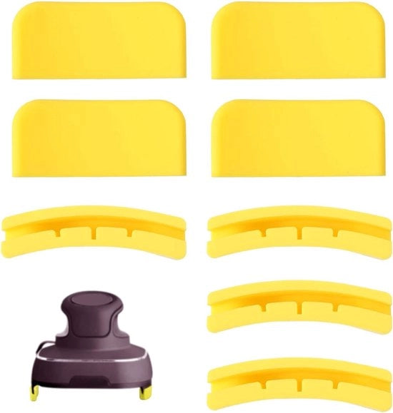 8 pezzi di mattoncini per air fryer - protezione termica in silicone per sottopanchetti - giallo