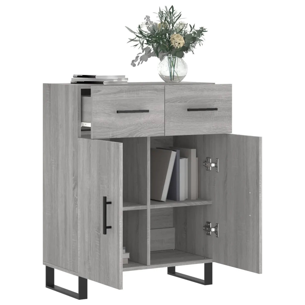 Credenza Grigio Sonoma 69,5x34x90 cm in Legno Multistrato 828010