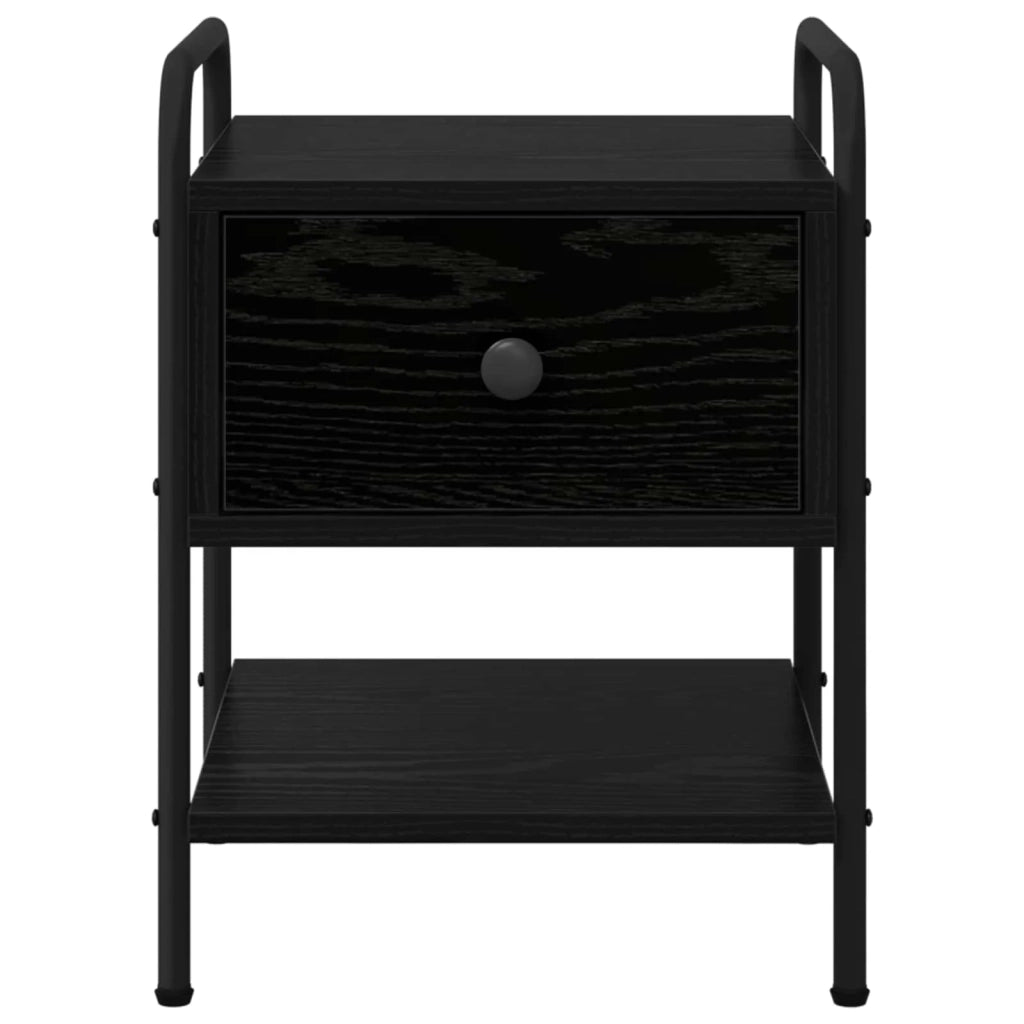 Armadio da Notte Rovere Nero 35 x 36,5 x 47 cm 8007659