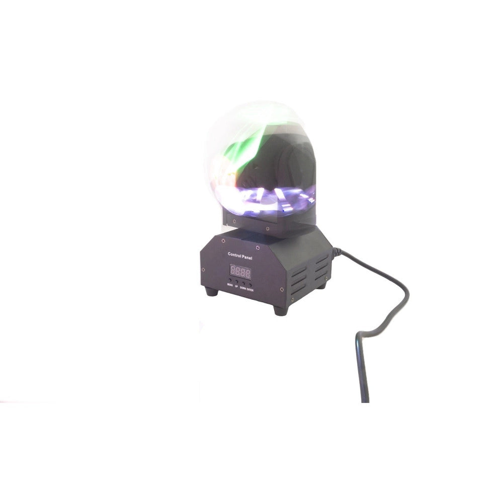 Trade Shop - Faro Proiettore 1 Led Rgb Testa Rotante Effetti Disco Dj Luce Flash Color Led -