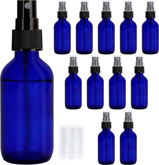 Spray per Animali da 60ml - Set da 12 - Ricaricabile - Olii Essenziali per Animali da Compagnia