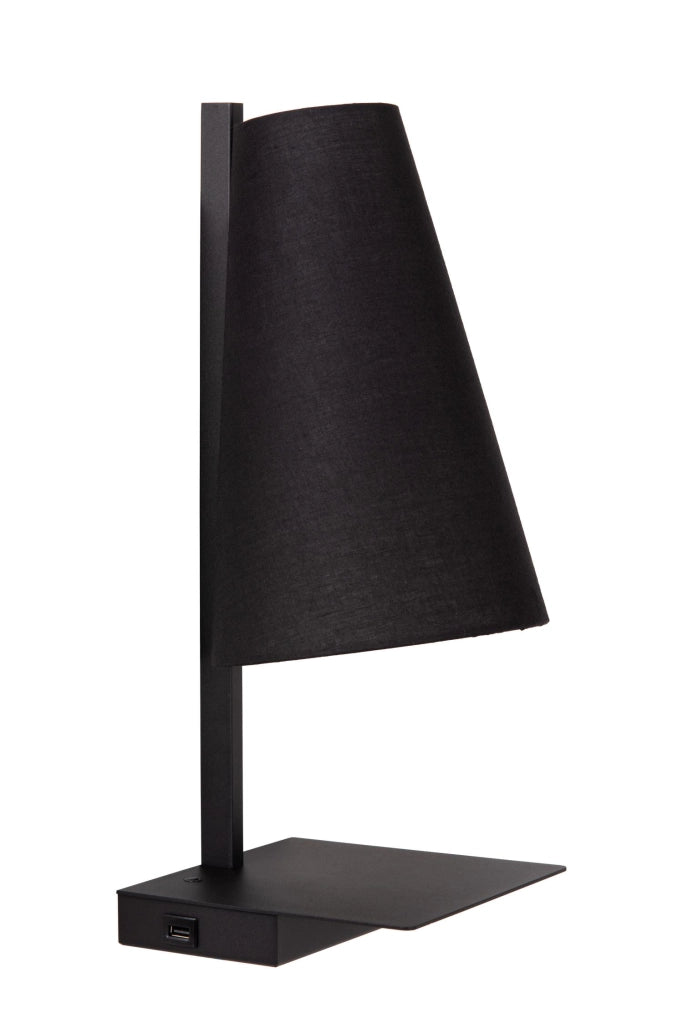 Lampada da tavolo GREGORY nera paralume conico 1xE27 Lucide