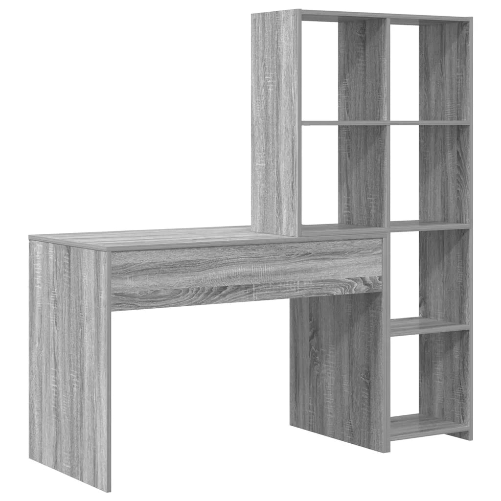 Scrivania con lo scaffale Grigio Sonoma 138,5 x 55 x 143 cm 3337254