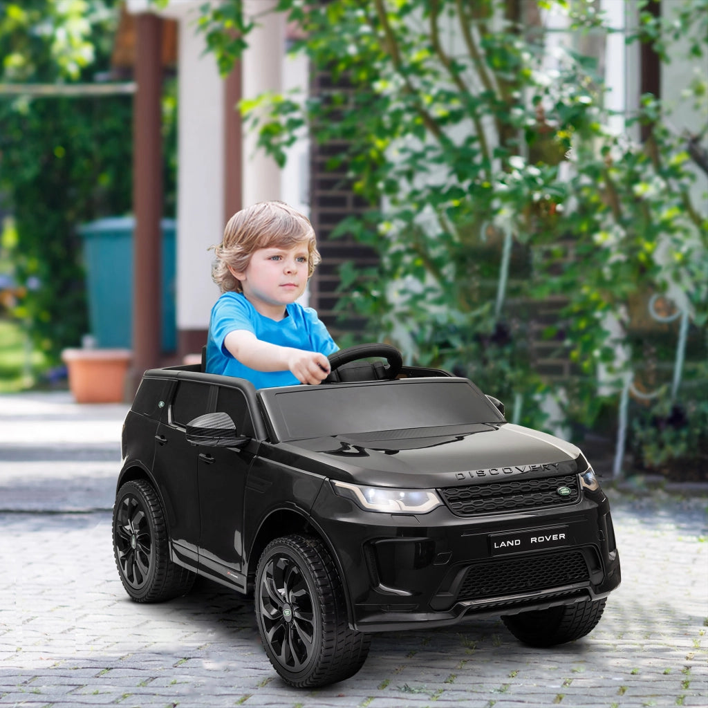 Veicolo elettrico per bambini Land Rover Discovery Sport ¨C zephmum ¨C 12V, telecomando, LED, nero