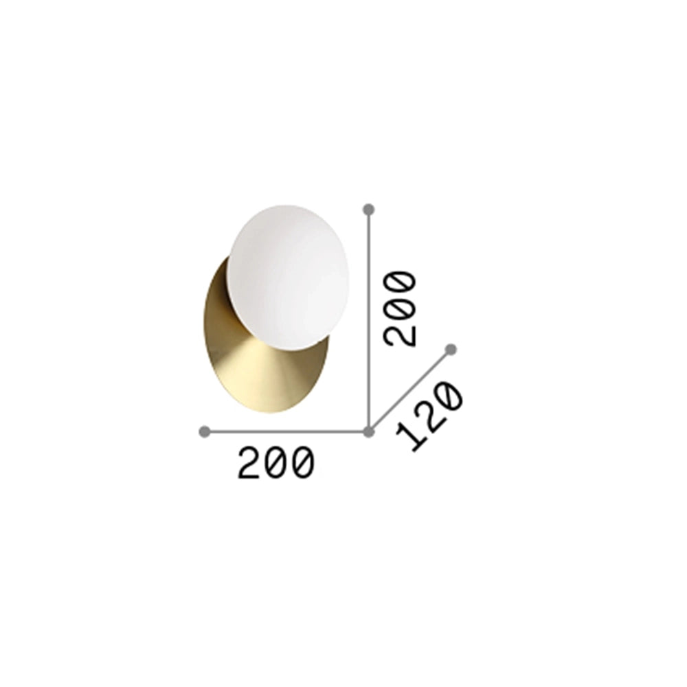 Applique Contemporanea Ninfea Metallo Ottone 1 Luce Gx53 9W 3000K Luce Calda