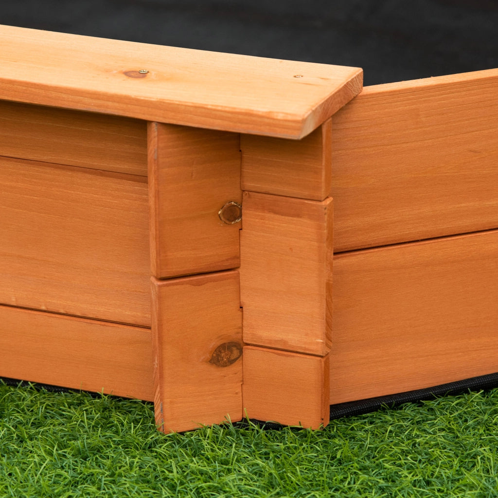 Casetta in Legno per Bambini con Sedili e Copertura ¨C zephmum ¨C 139.5x139.5x21.5cm