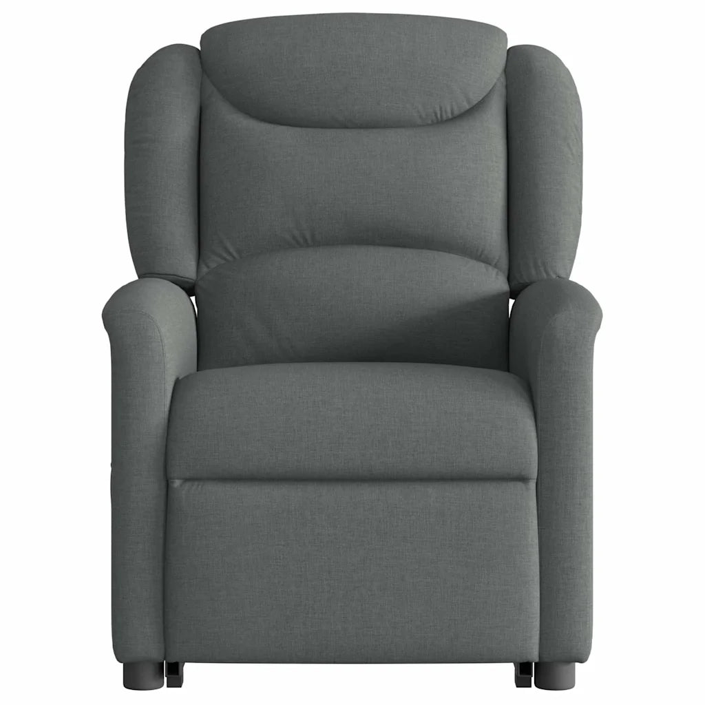 Poltrona Alzapersona Massaggi Elettrica Grigio Scuro Tessuto 3303225