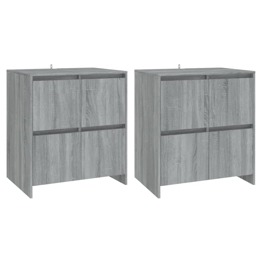 Buffet credenza cassettiera armadio mobile contenitore organizer per cucina soggiorno salotti set da 2 Sonoma 70 x 41 x 75 cm legno ingegnerizzato grigio 02_0036969