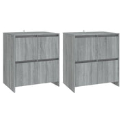 Buffet credenza cassettiera armadio mobile contenitore organizer per cucina soggiorno salotti set da 2 Sonoma 70 x 41 x 75 cm legno ingegnerizzato grigio 02_0036969