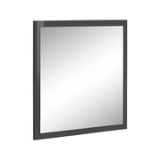 Specchiera da parete con Lelia, Made in Italy, Specchio da bagno, cm 60x2h60, Antracite lucido