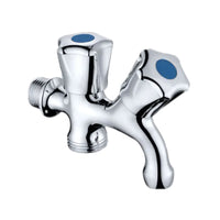 RUBINETTO MIGNON A VITONE DOPPIO USO IN OTTONE CROMATO - 1/2X3/4  - AER