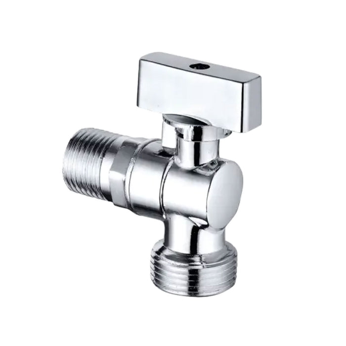 RUBINETTO LAVATRICE A SFERA MIGNON A LEVA IN OTTONE CROMATO CON ROSONE - 1/2X3/4  - AER