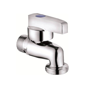 RUBINETTO LAVATRICE A SFERA MIGNON A LEVA IN OTTONE CROMATO CON ROSONE - 1/2X3/4  - AER