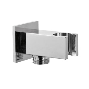 PRESA ACQUA QUADRA A PARETE CON SUPPORTO PER DOCCETTA IN OTTONE CROMATO - 1/2  - AER