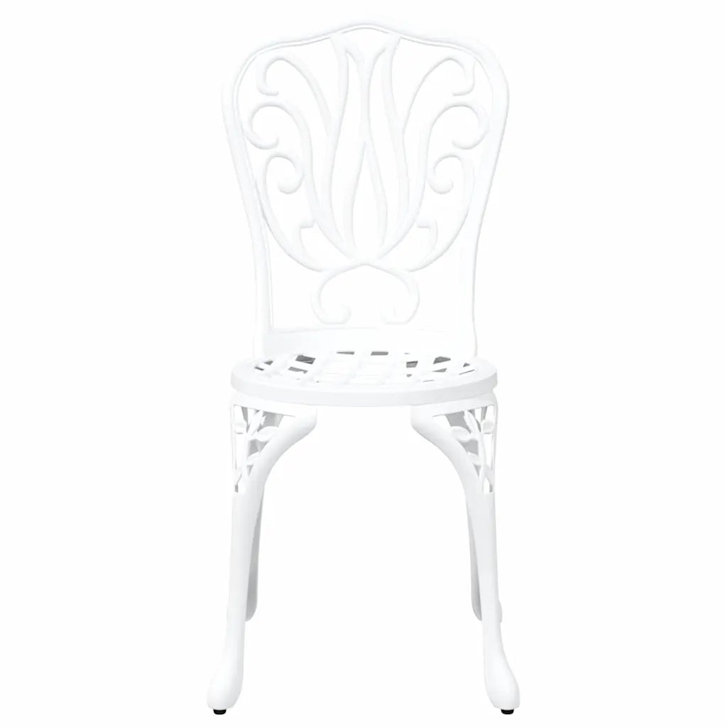 Set Bistro da Giardino 3 pz | Set Salotto da Giardino Bianco Alluminio