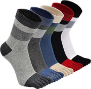 Calze per Teenager - 5 Paia Calze per Teenager - Calze Yoga - Calze per Dita - Tessuto Liscio - Senza Nodi Fastidiosi - Calze per Runner - Calze per Teenager con Slip - Respiranti - Assorbono Sudore e Odore - Tessuto a Strisce