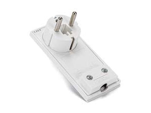 SPINA CLOCK A SQUADRA FRANCO/TEDESCA 2 POLI + TERRA BIANCA- - bianca 16A 80150 - 3 pezzi FANTON