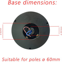 LANTERNA TESTA-PALO 'GLOBO' SFERA TRASPARENTE Ø cm.20 LAMPIONE PER ESTERNO IMPERMEABILE VELAMP