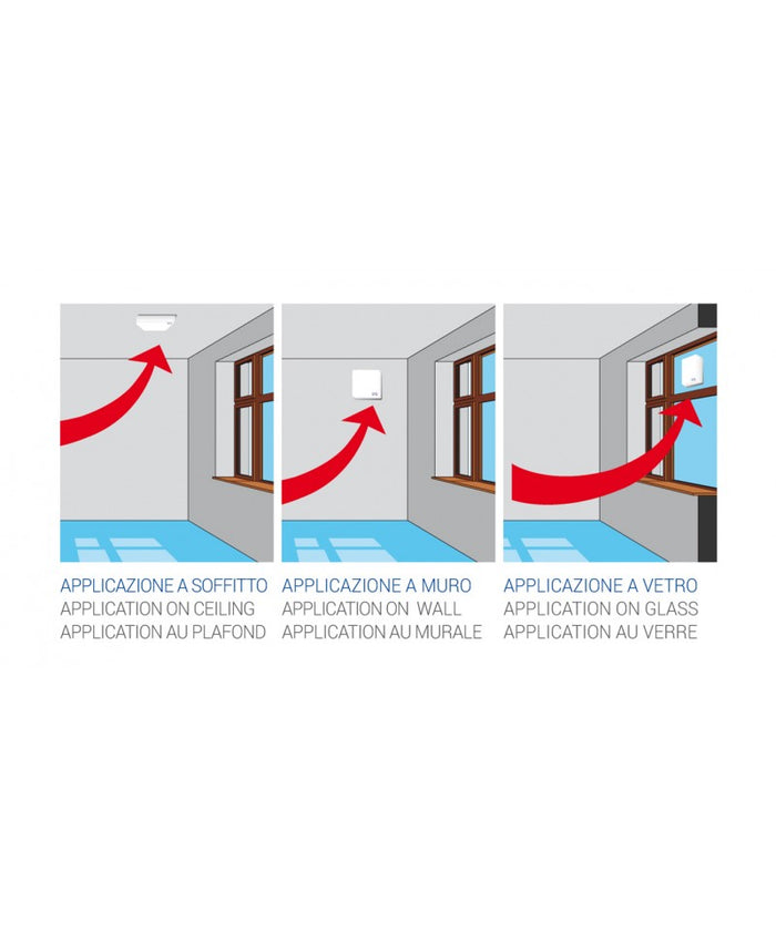 ASPIRATORE ELETTRICO BIANCO LEVANTE WATT 15 FORO MM  80 ad aspirazione assiale