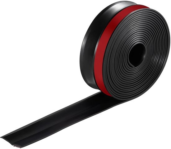 Striscia di Aparizione Universale per Porta di Garage, Impermeabile, con Colla e Viti, Nero