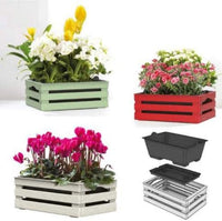 CASSETTA PORTAFIORI 'TINA FLOWER' cm 25 x 15,5 x h.10,5  - BAMA