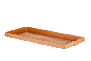 SOTTOVASO PER FIORIERA RETTANGOLARE cm 60 x 25 x 3,4 - cotto chiaro  - BAMA