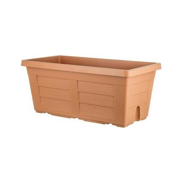 FIORIERA RETTANGOLARE cm  60 x 30 x 26 - cotto chiaro (senza sottovaso)  - BAMA