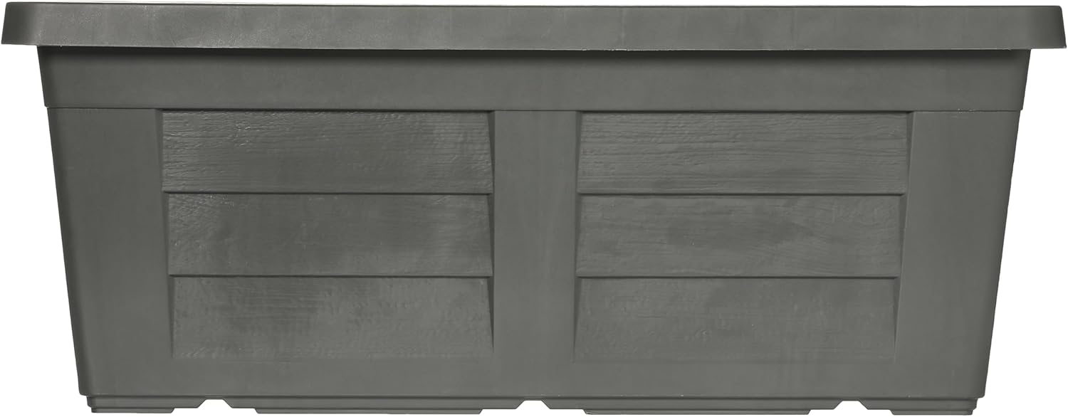 FIORIERA RETTANGOLARE cm  60 x 30 x 26 - antracite (senza sottovaso)  - BAMA