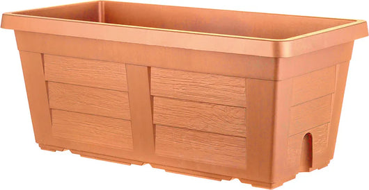 FIORIERA RETTANGOLARE cm  40 x 21,5 x 17 - cotto chiaro (con sottovaso)  - BAMA