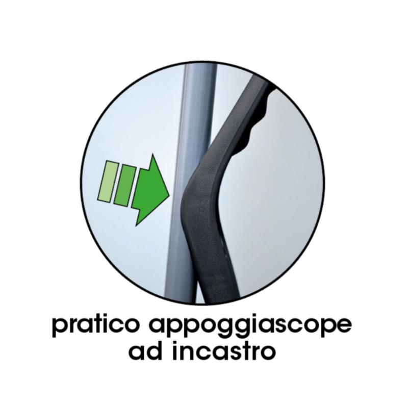 ALZAIMMONDIZIA IN PLASTICA RACCOGLISPORCO SUPER ARA cm 28,5x27,5x82h - BAMA