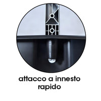 ALZAIMMONDIZIA IN PLASTICA RACCOGLISPORCO PROFESSIONAL cm 38,5x30x88h BAMA