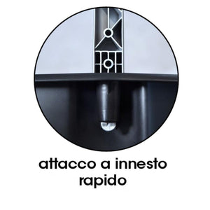 ALZAIMMONDIZIA IN PLASTICA RACCOGLISPORCO PROFESSIONAL cm 38,5x30x88h BAMA