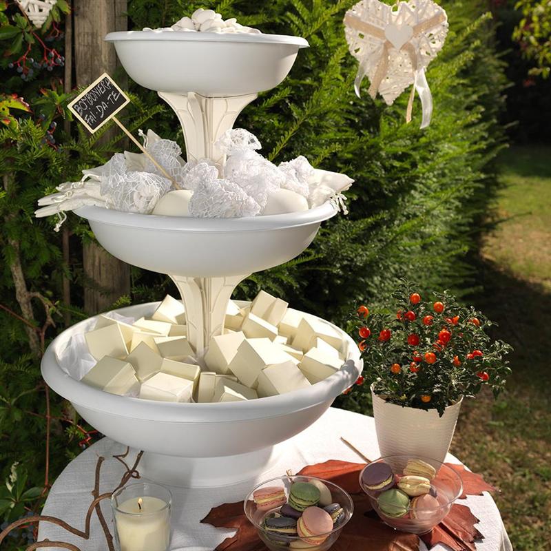 CIOTOLA PER FIORI 'FONTANA' Ø cm 30/40/50 - bianco  - BAMA