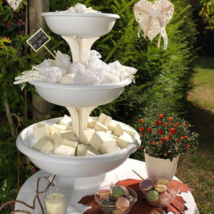 CIOTOLA PER FIORI 'FONTANA' Ø cm 30/40/50 - bianco  - BAMA