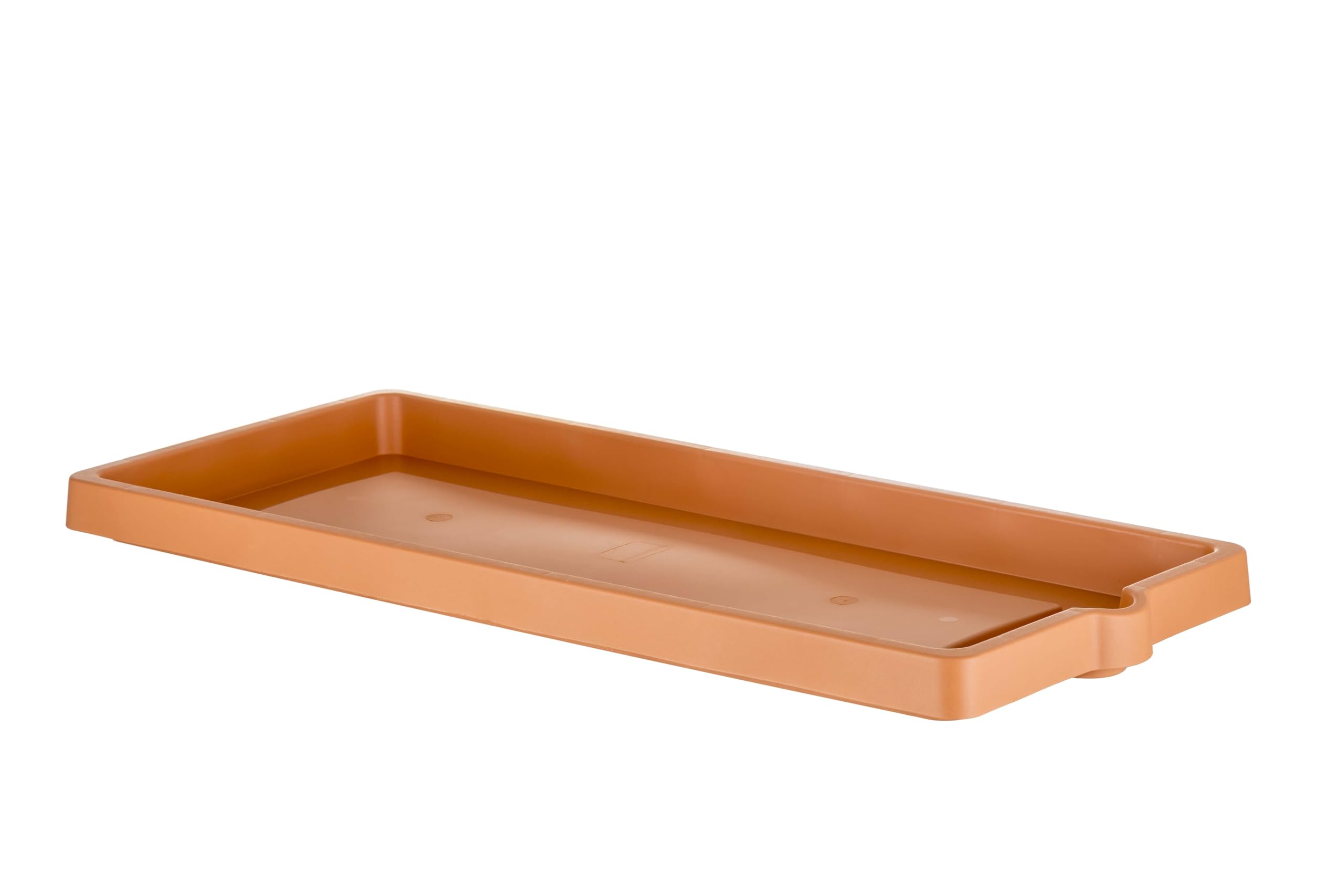 SOTTOVASO PER FIORIERA RETTANGOLARE cm 75 x 33,5 x 4,5 - cotto chiaro  - BAMA