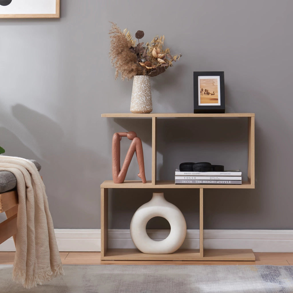 Tavolino a Consolle Koxjö da Divano 57 x 60 x 20 cm - Effetto Rovere [en.casa]