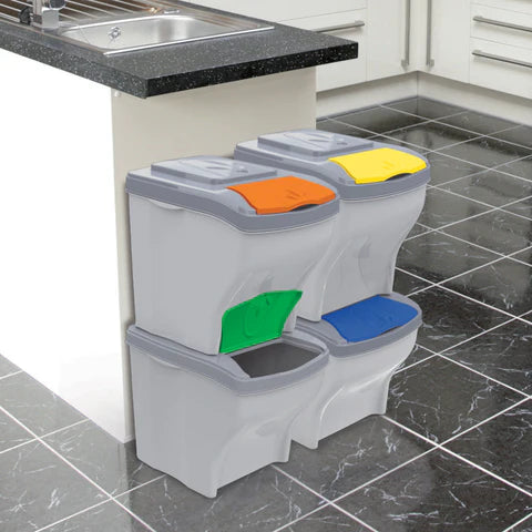 PATTUMIERA IMMONDIZIA POKER SET BAMA - COLORI MIX LT 20 CM 40X28 H.CM 31 CF=PZ 4- 1 confezioni