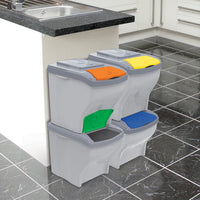 PATTUMIERA IMMONDIZIA POKER SET BAMA - COLORI MIX LT 20 CM 40X28 H.CM 31 CF=PZ 4- 1 confezioni