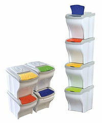 PATTUMIERA IMMONDIZIA POKER SET BAMA - COLORI MIX LT 20 CM 40X28 H.CM 31 CF=PZ 4- 1 confezioni