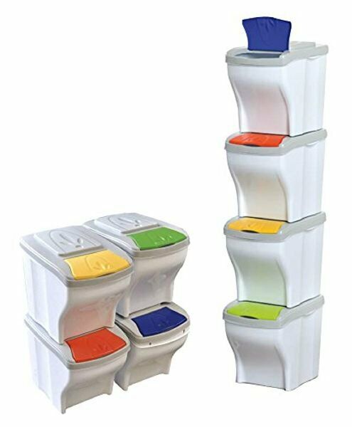 PATTUMIERA IMMONDIZIA POKER SET BAMA - COLORI MIX LT 20 CM 40X28 H.CM 31 CF=PZ 4- 1 confezioni