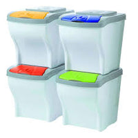 PATTUMIERA IMMONDIZIA POKER SET BAMA - COLORI MIX LT 20 CM 40X28 H.CM 31 CF=PZ 4- 1 confezioni