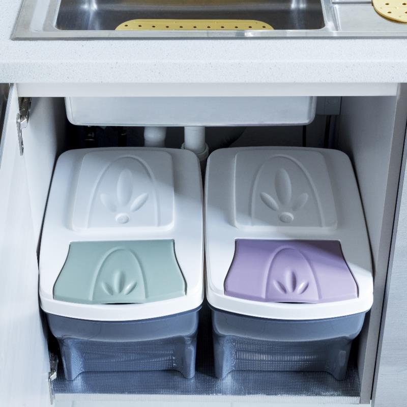 PATTUMIERA RACCOLTA DIFFERENZIATA SET 'POKER TRIS' 20 lt. cm 28 x 40 x 31 h  - BAMA